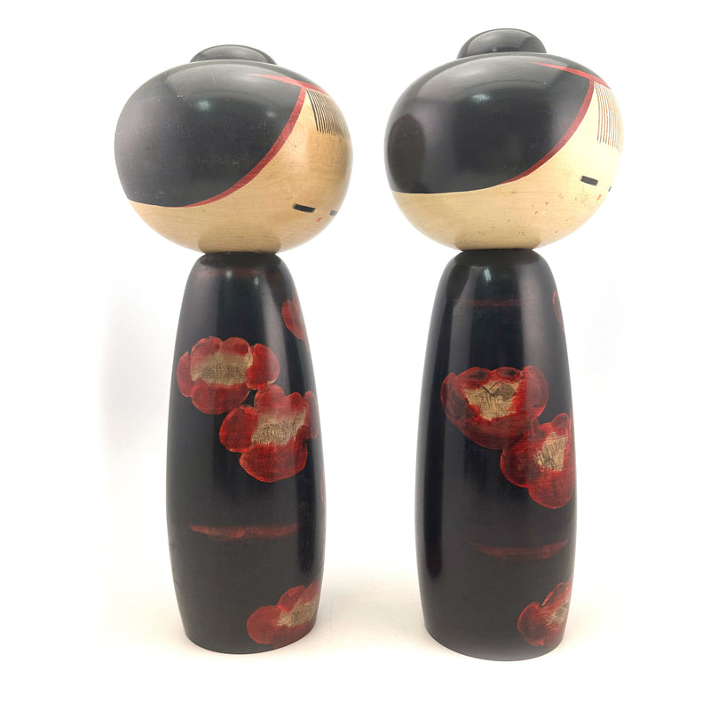 Remarkable Pair of Extra Large Vintage Kokeshi by Masao Watanabe