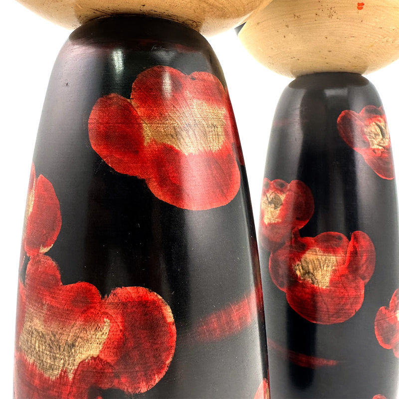 Remarkable Pair of Extra Large Vintage Kokeshi by Masao Watanabe