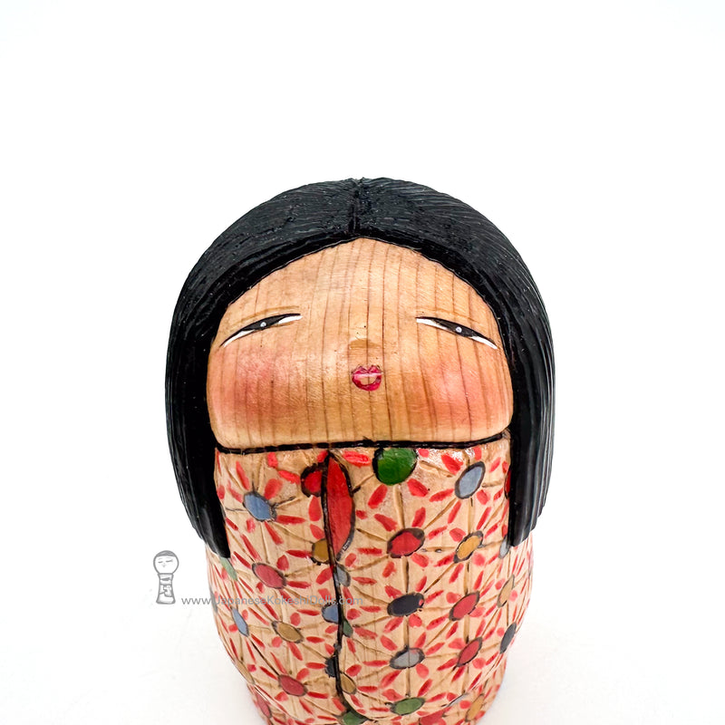 One-of-a-Kind! FABULOUS Kokeshi Doll by Ichiko Yahagi.