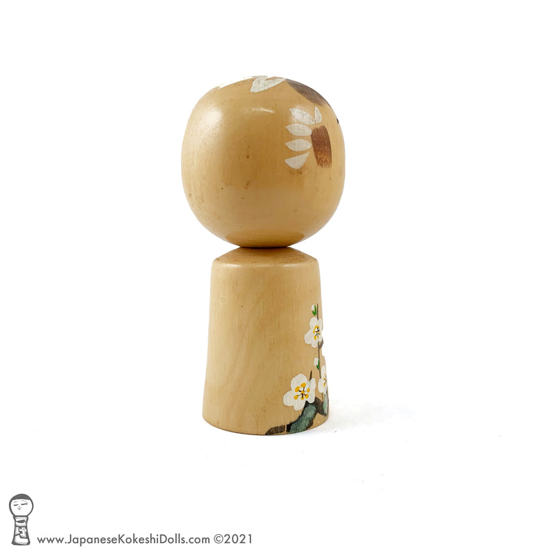 Reserved for Lillith. Kokeshi. Gorgeous Vintage Floral Kokeshi.