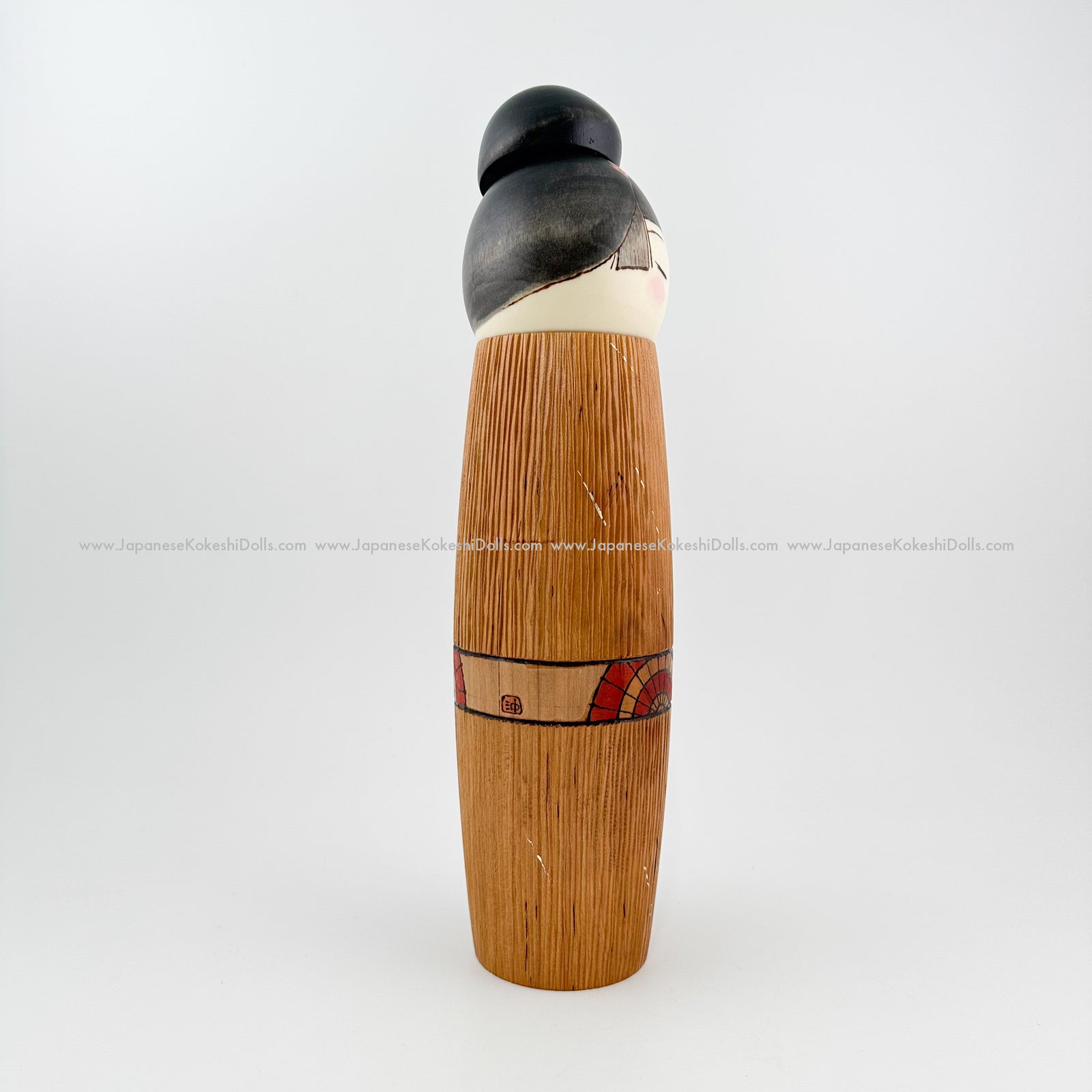 Modern Kokeshi by Izumi Oki. Rare, Gorgeous Sosaku / Kindai