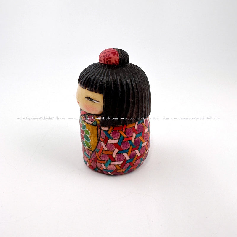 k2307010 Kokeshi. Brand New Gorgeous Kokeshi Doll by Ichiko Yahagi.