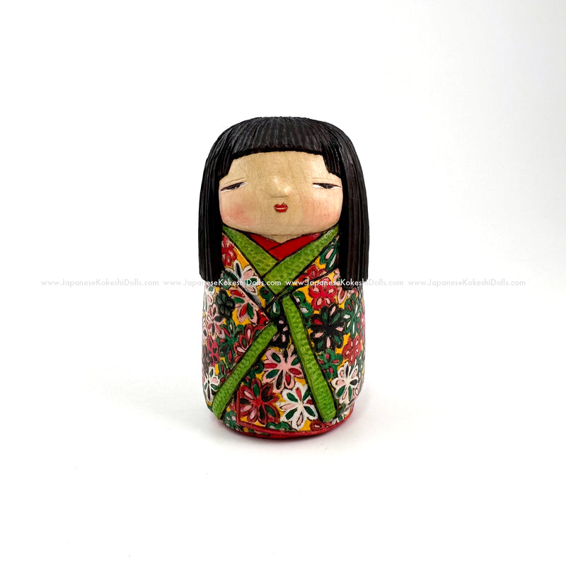 Enchanting Kokeshi Doll by Ichiko Yahagi.