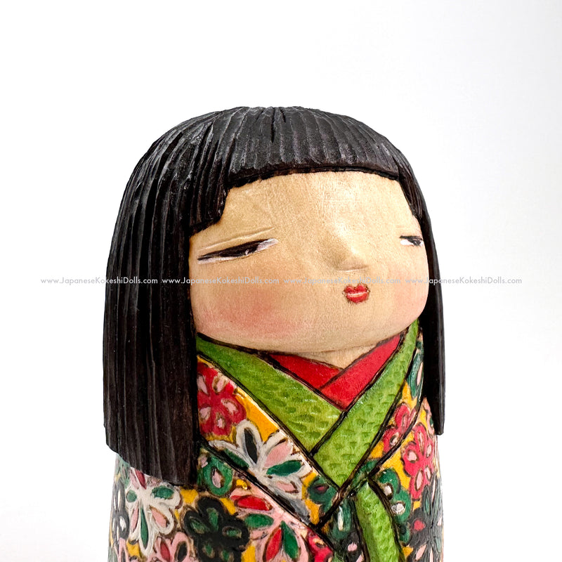 Enchanting Kokeshi Doll by Ichiko Yahagi.