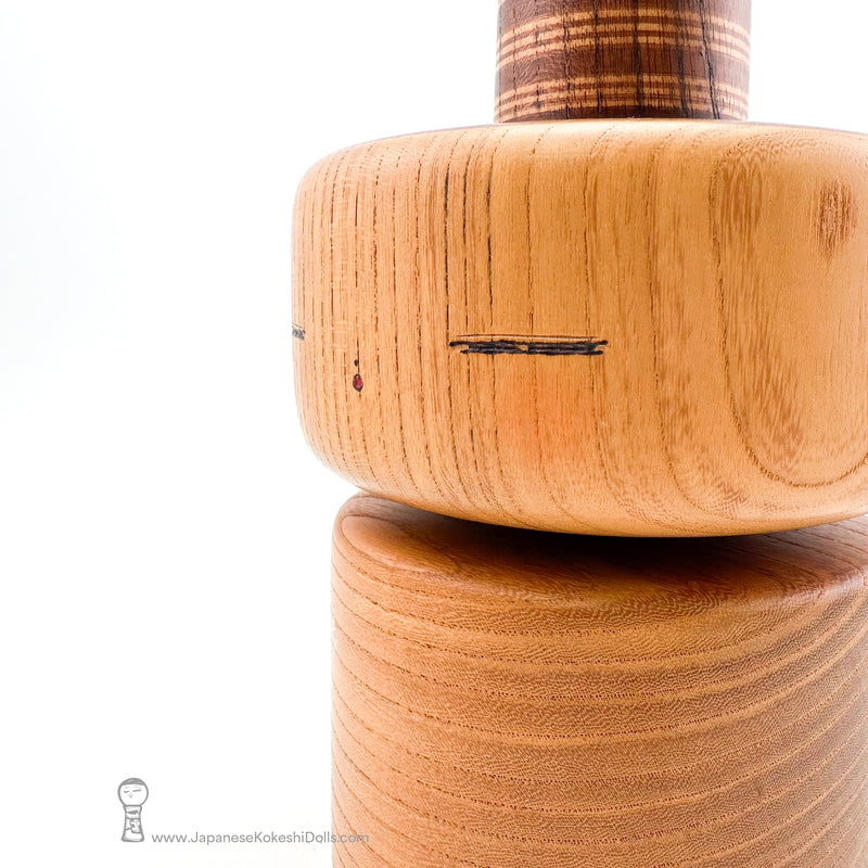 Spectacular MCM-style Kokeshi! New Kokeshi by Fumio Tomidokoro.