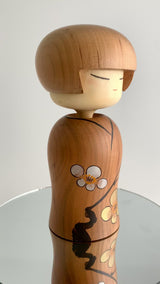 Kokeshi. New-in-Box Creative (sosaku) Handmade Japanese Wooden Doll by Isao Sasaki.