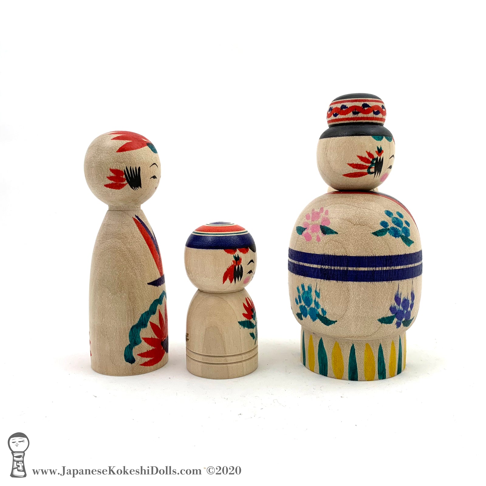 Kokeshi. NEW! Momma Kokeshi with Kids by Toshio Takada