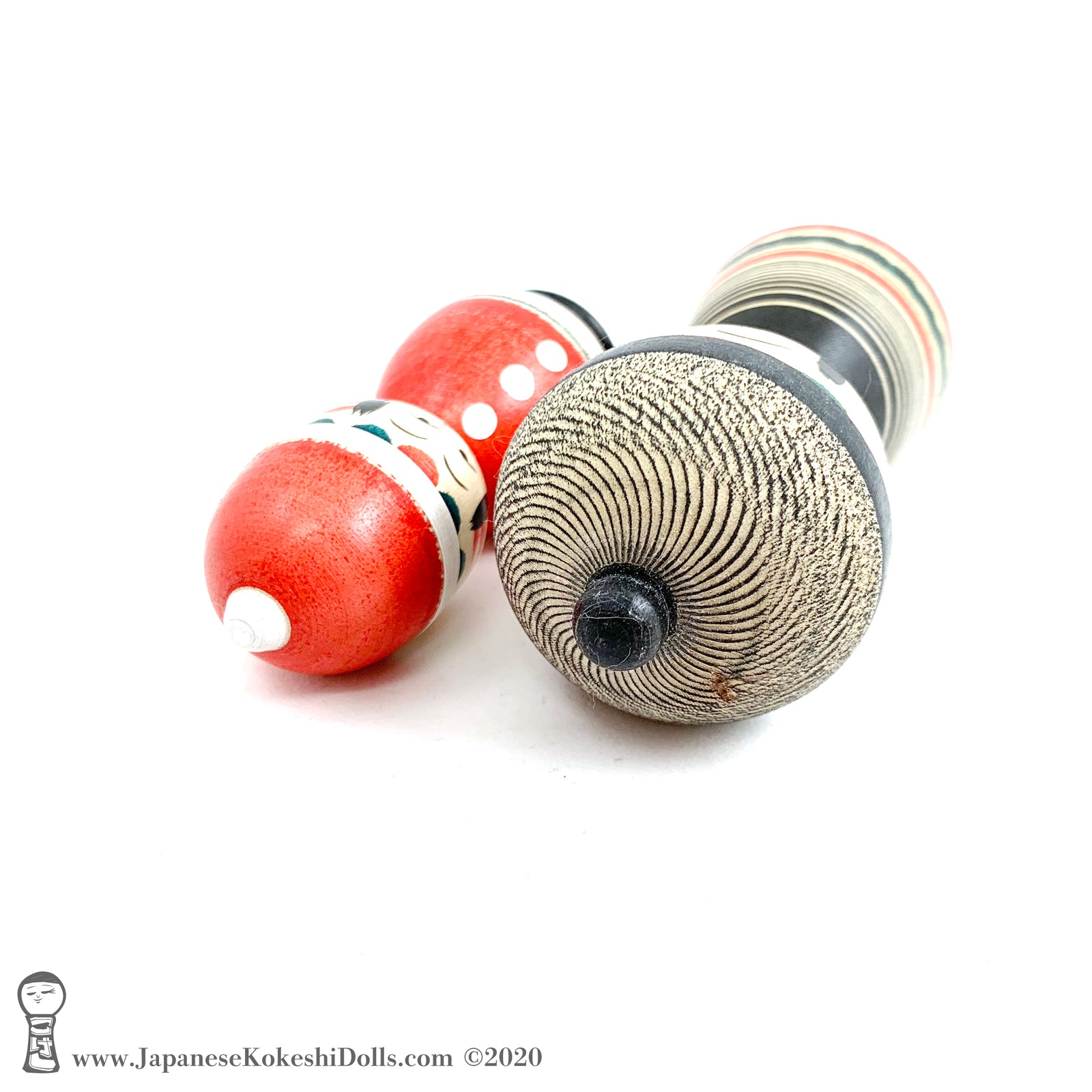 Kokeshi. Christmas Kokeshi Dolls. Santa. Japanese Wooden Dolls