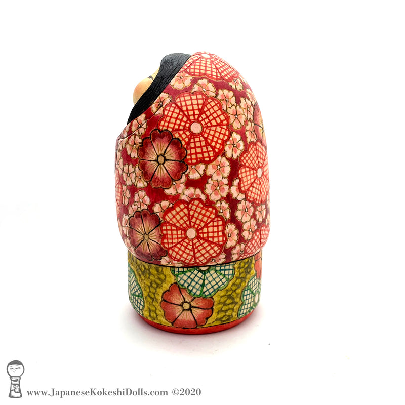 New! One-Of-A-Kind Kokeshi Doll by Ichiko Yahagi. Unique & Adorable!