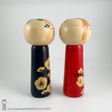 Kokeshi Doll Pair. Award-winning Designs! Rare Vintage Sosaku Kokeshi Dolls!