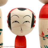 Kokeshi. TALL & UNIQUE. Three RARE Kokeshi Dolls. Takashi Kamata. Japanese Wooden Dolls.