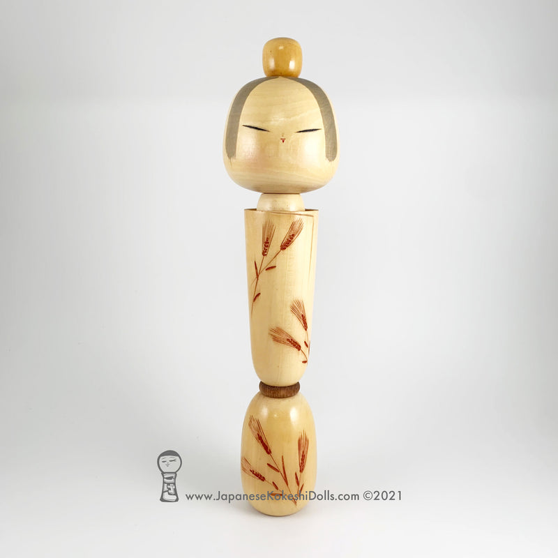 Kokeshi. TALL. Award-Winning Jumbo Kokeshi Doll. Mint-in-Box Vintage Kokeshi by Sadao Kishi.