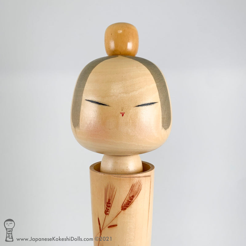 Kokeshi. TALL. Award-Winning Jumbo Kokeshi Doll. Mint-in-Box Vintage Kokeshi by Sadao Kishi.