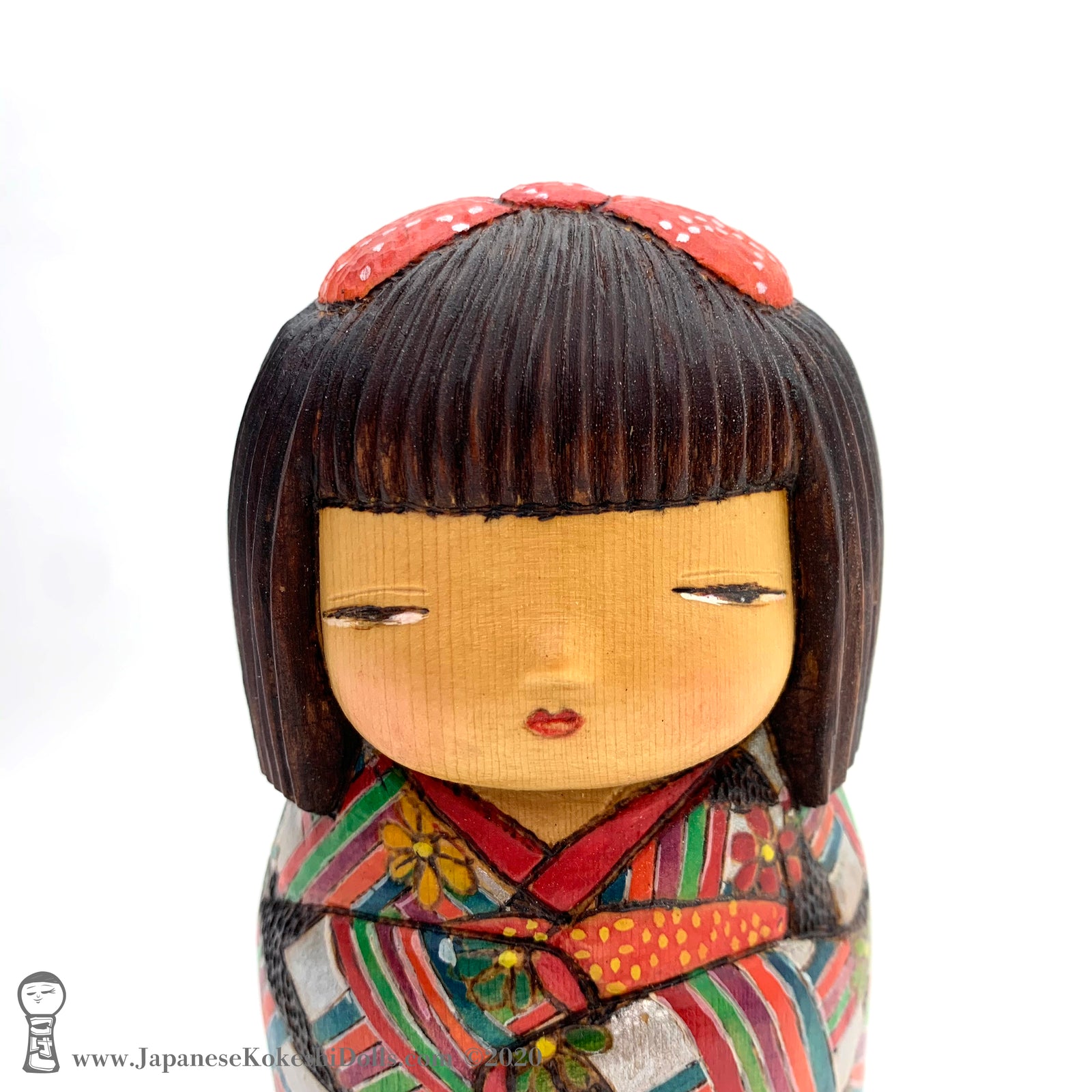 創作こけし　富所ちや作品　KokeshiDoll 創作こけし 富所ふみを作「空へ」 KokeshiDoll